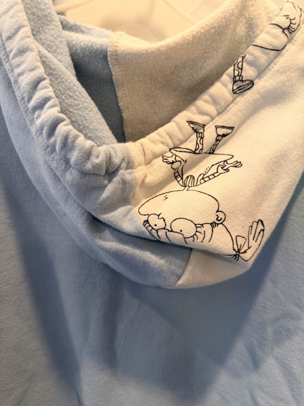 Rugrats Hoodie XXXL Nickelodeon Split Graphic 90s Cartoon Fleece Pullover - Picture 7 of 11